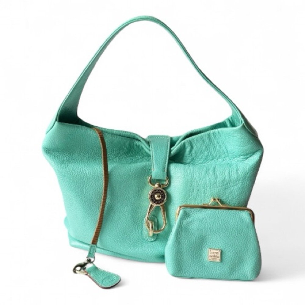 Dooney and Bourke Belvedere Lock Logo Slouch Bag with coin purse, keychain